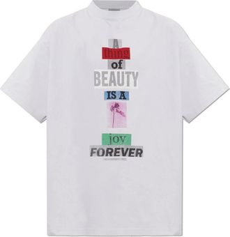 Balenciaga Camiseta Estampada - Tops - Hombre - Blanco - XL