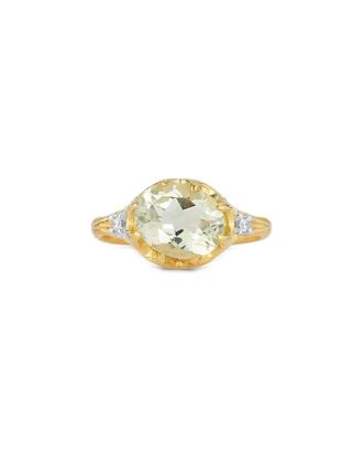 I.Reiss Company 14K 4.30 Ct. Tw. Diamond & Green Amethyst Cocktail Ring
