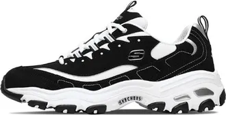 Skechers DLITES Daddy Shoes White Black 52675-BKW