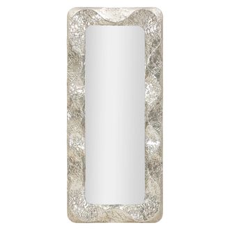 Dmora Espejo Dagalito, Marco Efecto Material, Forma Rectangular, Tipo De Pared, 70x161h Cm Plata