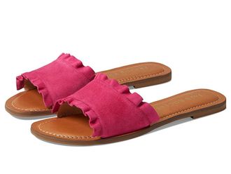 Jack Rogers Rosie Ruffle Slide Womens Shoes Magenta : 10 M, Suede