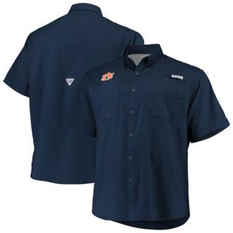 Columbia Mens Columbia Navy Auburn Tigers Big & Tall Collegiate Tamiami Button-Down Shirt at Nordstrom, Size Xxx-Large
