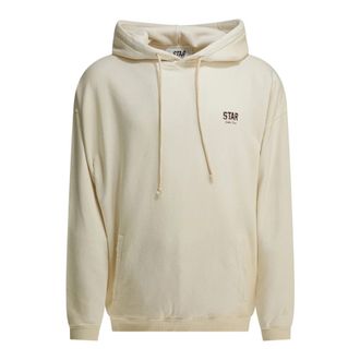 Golden Goose Hoodies, male, White, Size: XS Star Hooded Sweatshirt