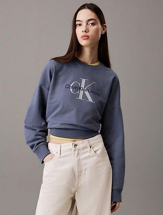 Calvin Klein Relaxed Monologo French Terry Sweatshirt