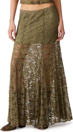 Steve Madden Mirabel Embroidered Lace Skirt in Mountain Green at Nordstrom, Size X-Small