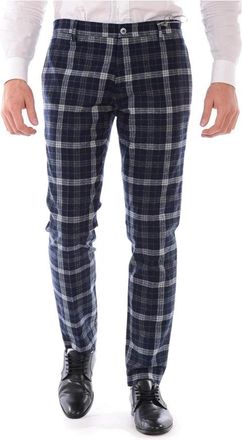 Daniele Alessandrini Reggiani BIC 100 Nieuwe Broek - Heren - Slim Fit Broeken - Blauw - L - Wol - Broeken