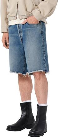 A Gold E Anson Denim Cutoff Shorts in Guide Worn Md Range Indigo Cut at Nordstrom, Size 29