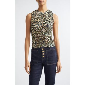 Ulla Johnson Annie Print Jersey Top in Celestite at Nordstrom, Size X-Large