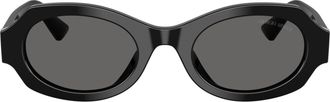 Giorgio Armani 0ar8245hu Glossy Acetate Oversized Round Sunglasses