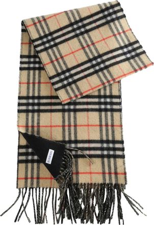 Burberry Sciarpa a quadri con frange - Toni neutri