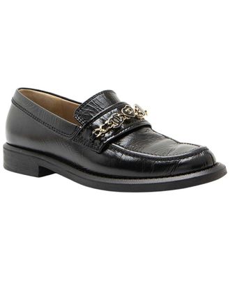 Chanel Womens Calfskin Leather Enamel Charms Loafer (Authentic Pre-Loved)