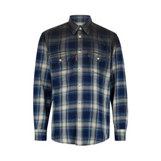 Dsquared2 Casual Shirts, male, Blue, Size: XL Checked Pattern Shirt