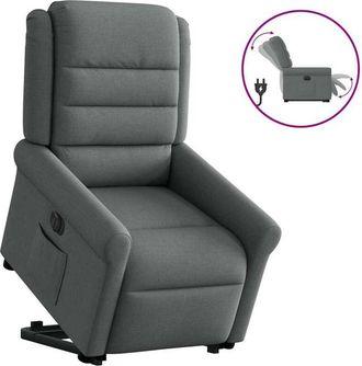 vidaXL Vidaxl - Sill&oacute;n El&eacute;ctrico Reclinable Elevable De Tela Gris Oscuro