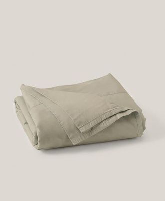 Pact Organic Room Service Sateen Flat Sheet in Spray Green at Nordstrom, Size California King