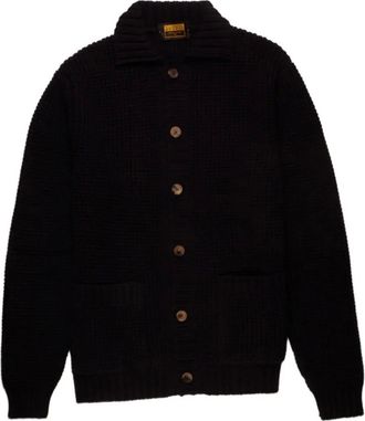 SVEVO button shawl-collar cardigan - men - Wool - L - Blue