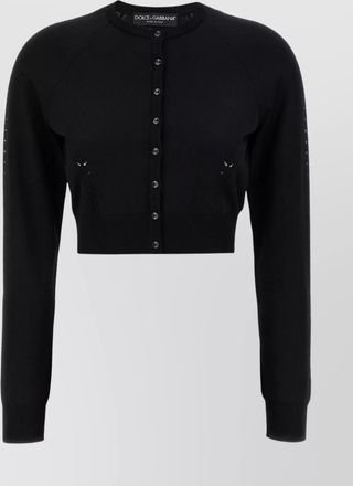 Dolce & Gabbana crew neck cropped length cardigan