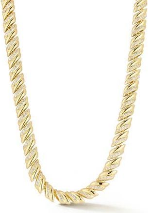 Glaze Jewelry Cubic Zirconia Pav&eacute; Tennis Necklace in Gold at Nordstrom Rack