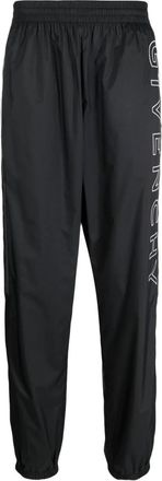 Givenchy Track pants met geborduurd logo - Heren - Sweatpants - Zwart - S - Polyester - Broeken