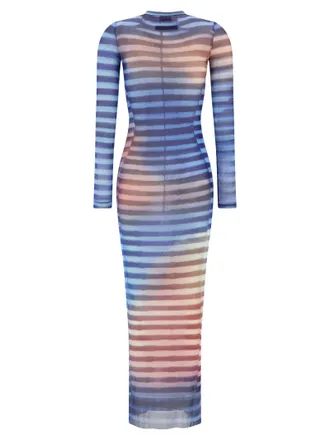 Jean Paul Gaultier Striped Polyamide Midi Dress - Multicolor