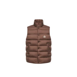 Moncler Moncler Tibb Down Vest, Men, Brown, Size: 0