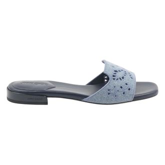Jimmy Choo London Sliders, female, Green, Size: 7 US Ariane Flat