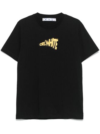 Off-white T-shirt met pijlprint - Zwart