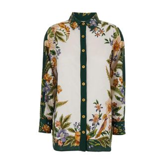 Farm Rio FARM Rio, Shirts, female, Multicolor, Size: M Nature Sand Shirt