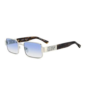 Dsquared2 Sunglasses, unisex, Gray, 54 MM, Rectangular Metal Sunglasses