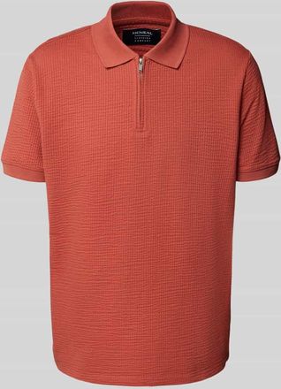 Mc Neal Poloshirt mit kurzem Reißverschluss in Terra, Größe XXXL