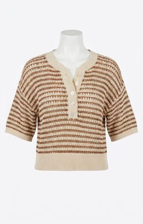 Z Supply Kylo Striped Sweater In Taro