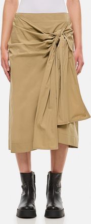 Bottega Veneta Beige COTTON SKIRT W/KNOT