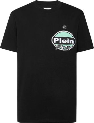 Philipp Plein T-Shirt Ronde Hals Racing - Heren - T-shirts - Zwart - M - Katoen - Tops