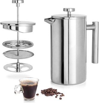 OEM Cafetera &Eacute;mbolo Acero Inoxidable, 800 Ml (27 Oz) (aprox. 765,4 G), Cafetera &Eacute;mbolo Acero Inoxidable Aislamiento, F&aacute;cil Limpiar, Cafetera Duradera