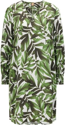 HUGO BOSS Dames/Dames C_Decalma Tuniek met bladprint (Groen)