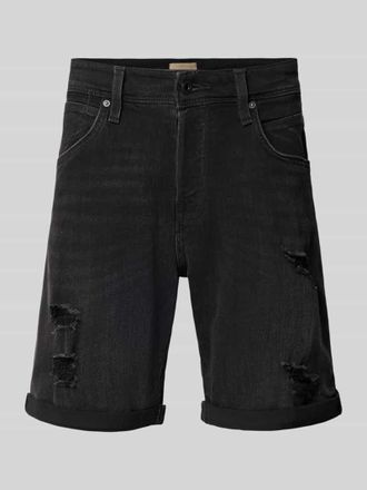 Jack & Jones Jack & Jones Jeansshorts mit Umschlag Modell RICK in Black, Gr&ouml;&szlig;e XXL