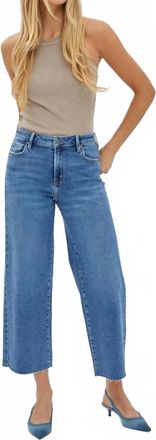 Hidden Jeans Haven High Waist Crop Wide Pants In Blue