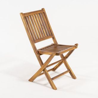 ED&Egrave;N JARD&Iacute; Silla jard&iacute;n teca plegable madera de teca 48x60x85 cm