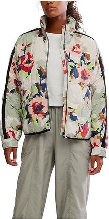 Free People Movement Pippa Packable Printed Womens Coat Cross Stitch Floral : LG (Womens 12-14), Polyester
