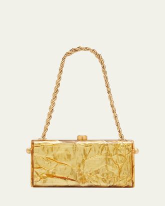 Cult Gaia Hajar Crinkled Acrylic Chain Shoulder Bag