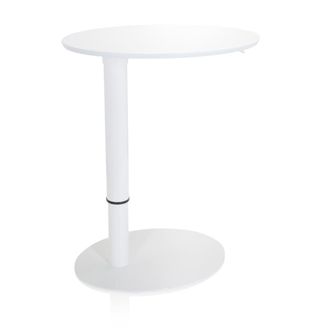 hjh OFFICE Escritorio de pie placa mdf, armaz&oacute;n de acero blanco