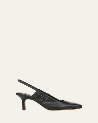 Vince 65mm Venice Leather Slingback Pumps