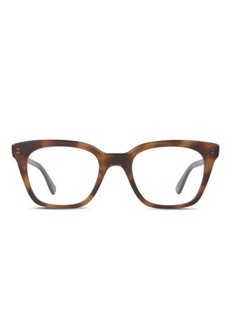 Garrett Leight Occhiali El Rey con effetto tartarugato - Marrone