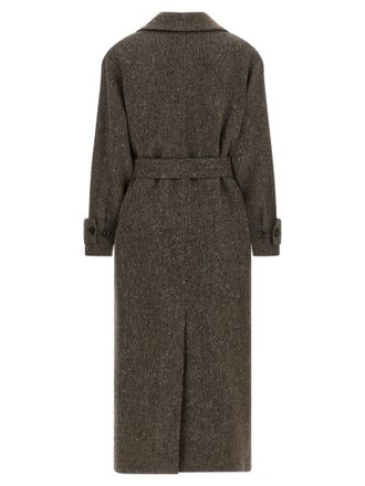 Kiton Womens Brown Virgin Wool Coat Clothing