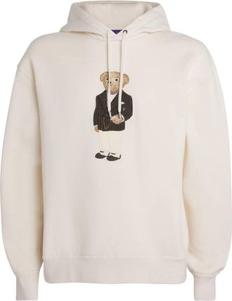 Ralph Lauren Purple Label Cotton-Cashmere Polo Bear Hoodie Size M