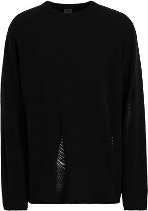 8 by YOOX WOOL BLEND RIPPED CREWNECK JUMPER