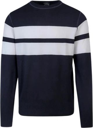Paul & Shark Gestreept katoenen sweater - Heren - Sweatshirts - Blauw - XL - Katoen - Hoodies & sweatvesten