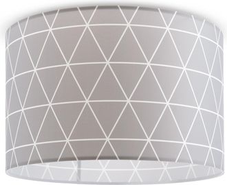 Paco Home L&aacute;mpara De Techo Pantalla Tela De Suspensi&oacute;n E27 Colgante Dormitorio Redonda Luz De Techo - Blanco, Dise&ntilde;o 10 (&oslash;45,5 Cm) - Paco Home