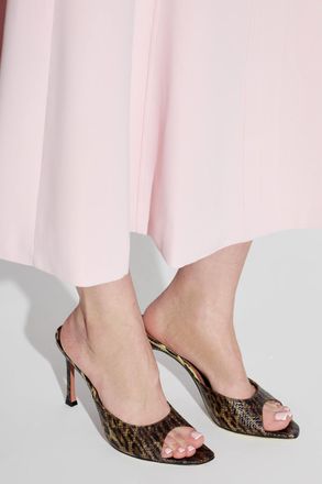 Amina Muaddi Heeled Mules Alexa, Womens, Brown