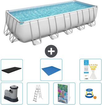 Bestway Piscina Bestway Power Steel Rectangular - 640x274x132 Cm - 8-piezas S568