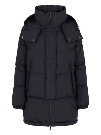 Herno hooded puffer coat - women - Polyester/Polyamide/Polyurethane - 44 - Blue